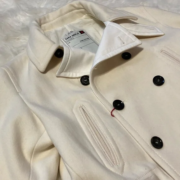 Zara Cream Trench Coat - Picture 10 of 13